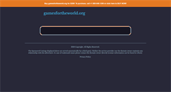Desktop Screenshot of gamesfortheworld.org